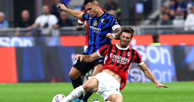 Trận tranh siêu cúp Italia giữa Inter và Milan diễn ra hấp dẫn