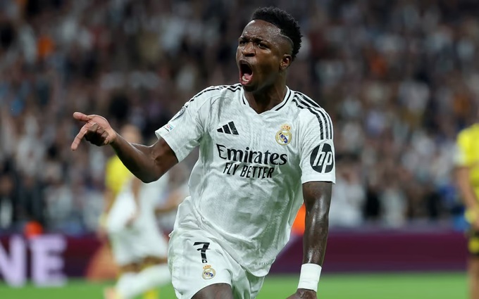 Tiền đạo Vinicius Jr của Real Madrid đứng thứ 3