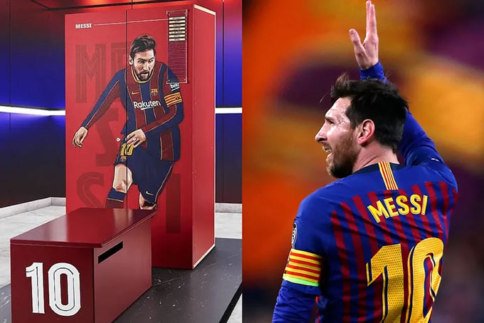 Tủ đồ của Messi được Barca rao bán