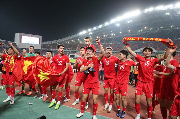 ĐT Việt Nam nhận thêm những tin vui sau chức vô địch AFF Cup 2024 - Ảnh: Đức Cường 