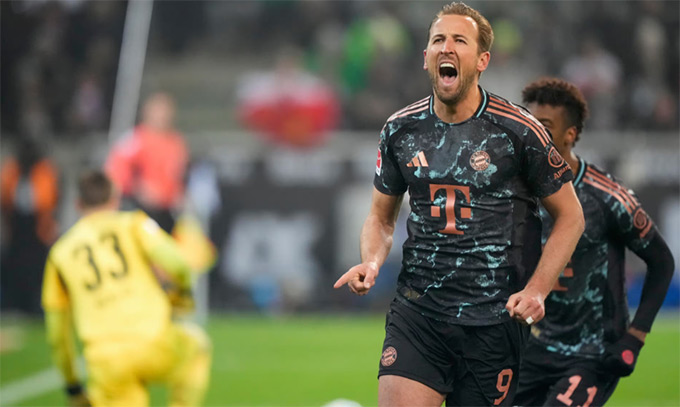 Kane vẫn dẫn đầu danh sách Vua phá lưới Bundesliga