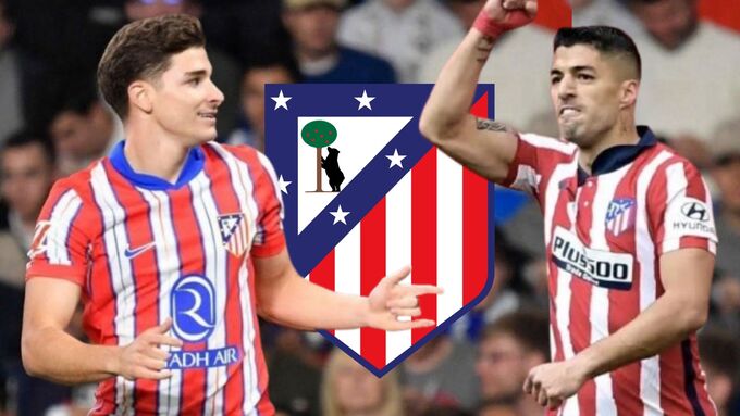 Julian Alvarez đang tiếp bước Luis Suarez ở Atletico.