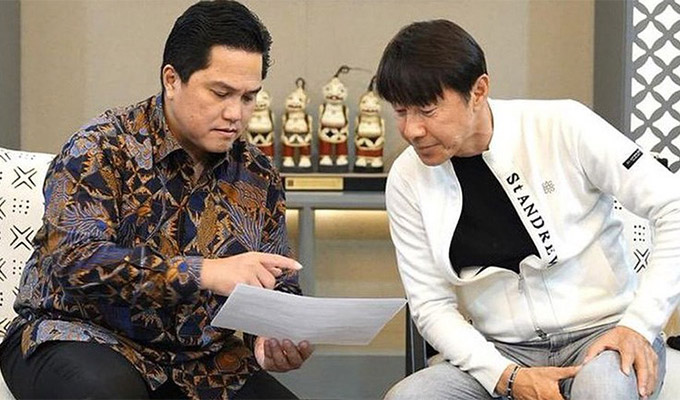 Chủ tịch Erick Thohir từng đặt rất nhiều niềm tin vào HLV Shin Tae Yong