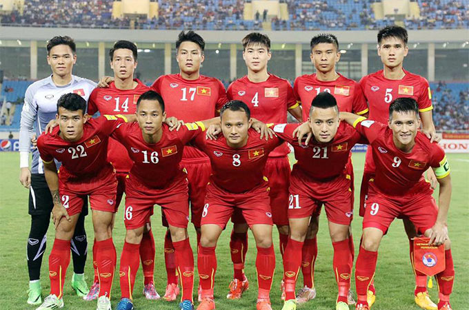 Tiến Duy từng đá chính trong màu áo ĐT Việt Nam ở vòng loại World Cup 2018 dưới thời HLV Miura 