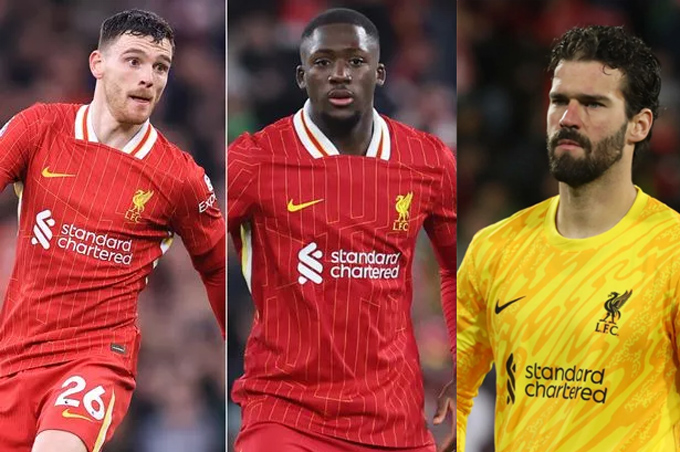 Robertson, Konate và Alisson đểu đang có vấn đề khiến hàng thủ Liverpool ngày càng lỏng lẻo