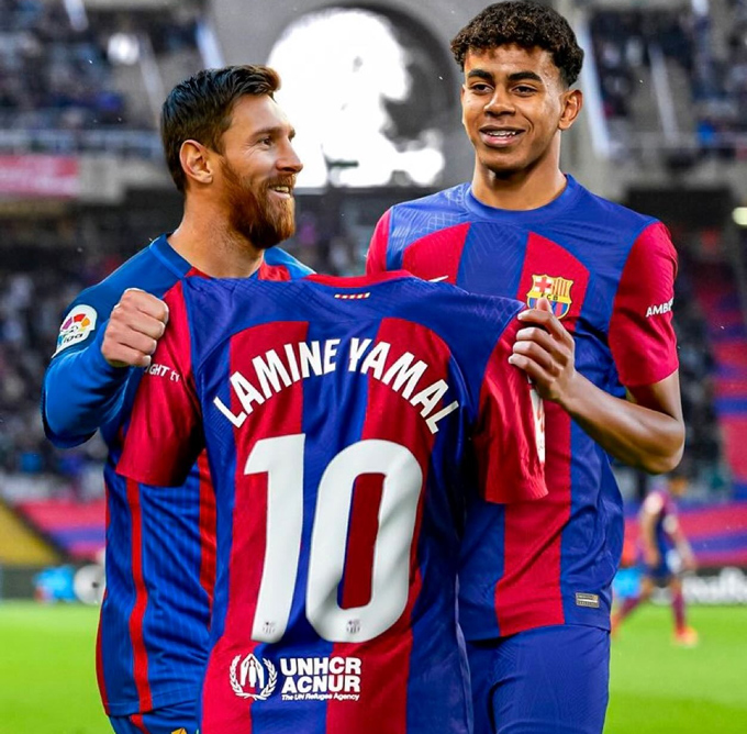 Yamal được kỳ vọng sẽ làm rạng danh áo số 10 của Barca như Messi