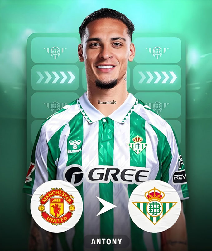 Antony sẽ được MU cho mượn sang Betis tới cuối mùa 2024/25