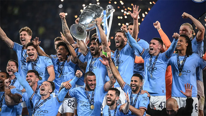 Năm 2023, Man City vô địch Champions League, giải đấu mà PSG thèm khát chinh phục