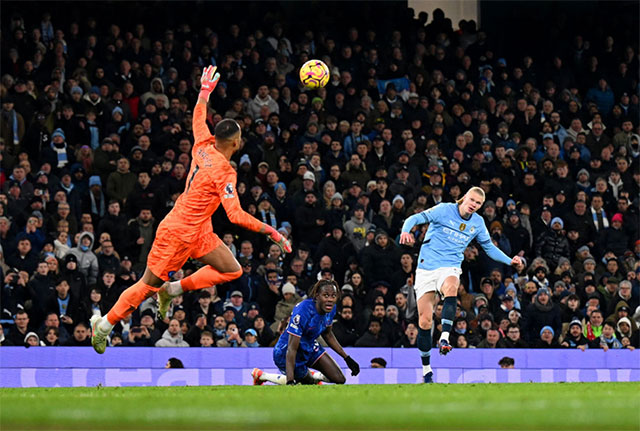 Haaland ghi bàn sau đường chuyền của Ederson