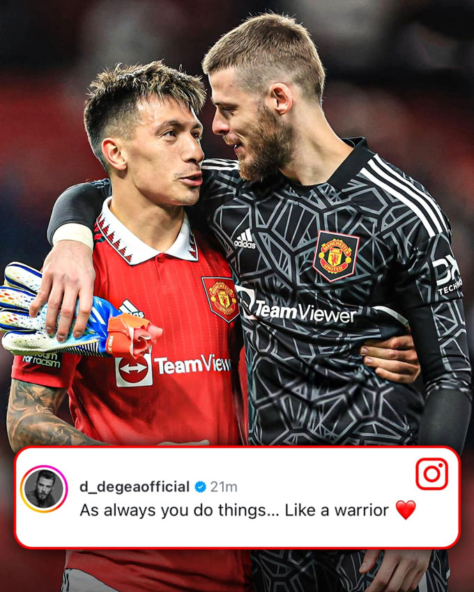 De Gea gửi thông điệp động viên Lisandro