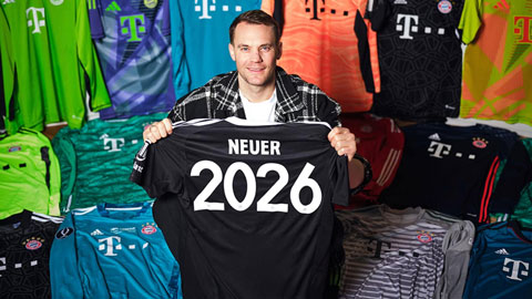 Bayern gia hạn với Manuel Neuer thêm một năm