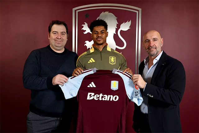 Rashford sẽ chơi cho Aston Villa trong phần còn lại mùa giải 2024/25