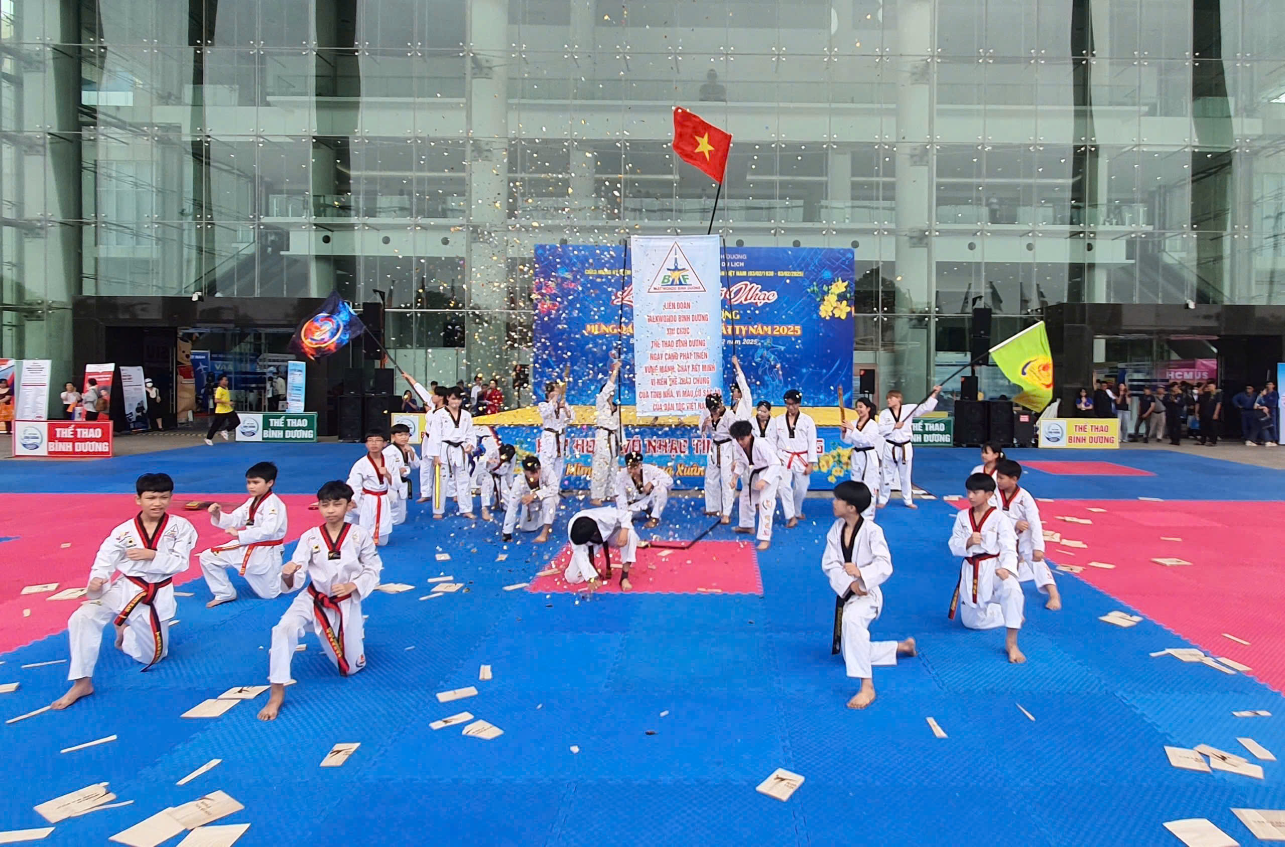 Tiết mục biểu diễn của môn Taekwondo