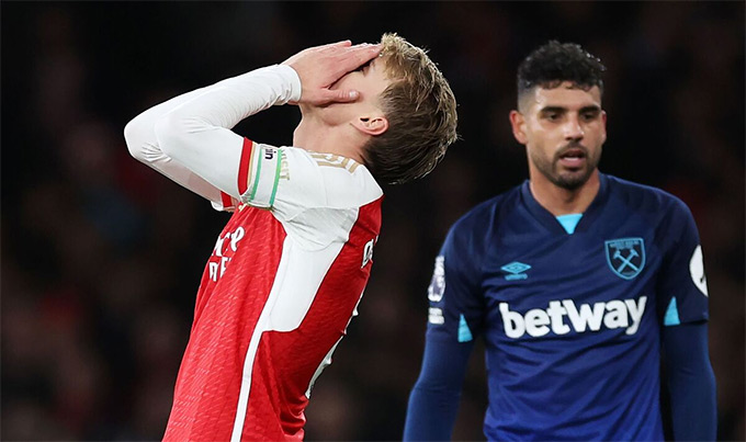 Fan Arsenal thất vọng với màn trình diễn của Odegaard