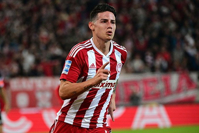 James Rodriguez khoác áo Olympiakos 