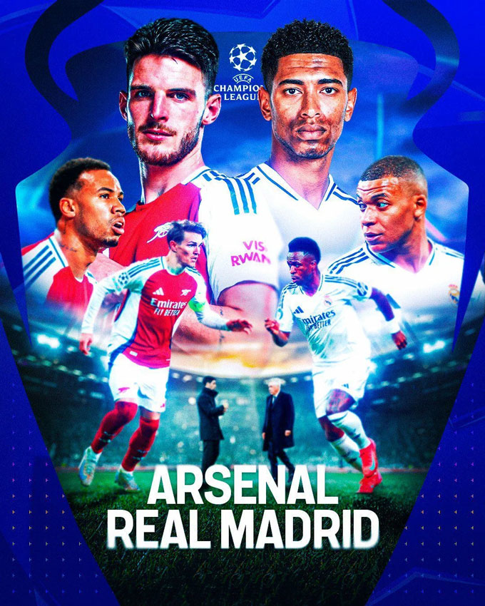 Đối thủ của Arsenal ở tứ kết sẽ là Real Madrid=