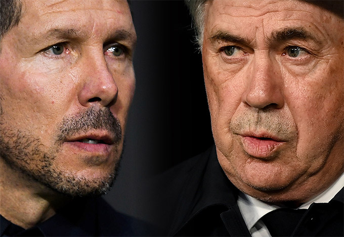 Hai HLV Ancelotti và Simeone có những phản ứng rất khác nhau sau trận đấu