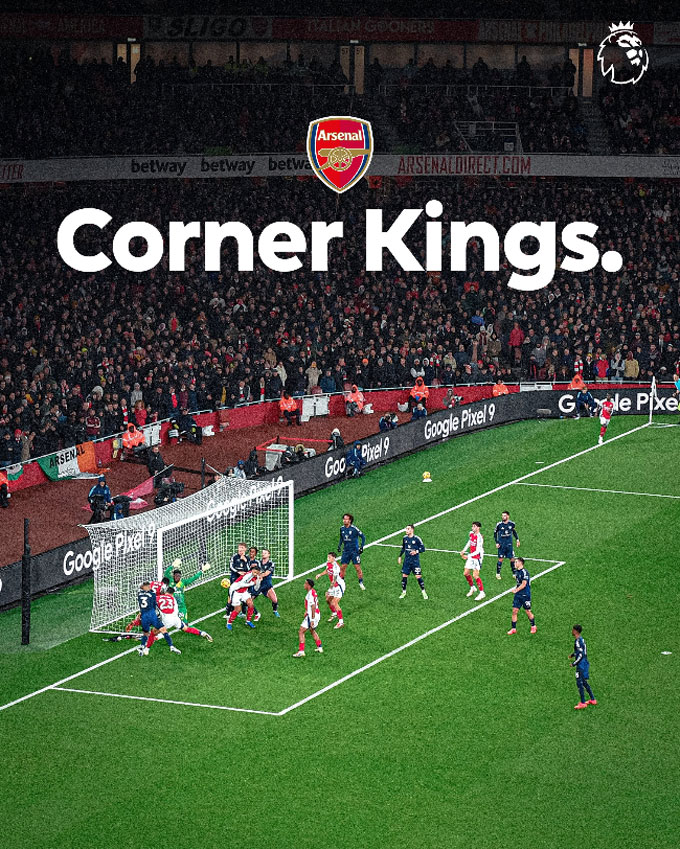 Arsenal từng được coi là "ông vua của các quả phạt góc"