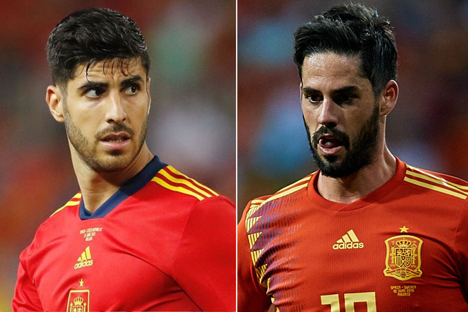 Cả Asensio và Isco đều vằng mặt dù đang có phong độ cao