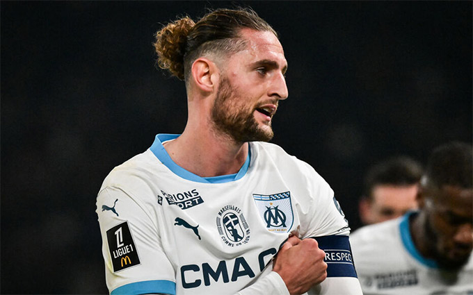 Rabiot đeo băng đội trưởng Marseille ở trận derby nước Pháp cuối tuần trước