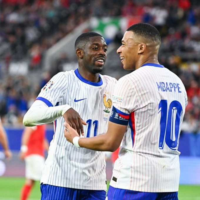 Mbappe và Dembele sẽ sát cánh trên hàng công ĐT Pháp