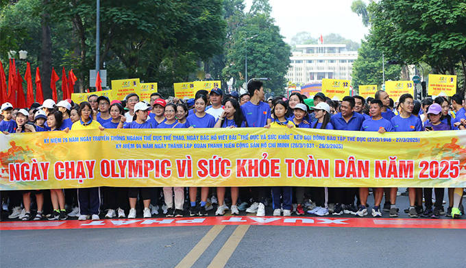 Đông đảo nhân dân TP.HCM tham dự Ngày chạy Olympic 