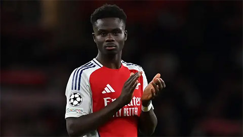 Saka trở lại tập luyện, sẵn sàng đối đầu Real Madrid - Bongdaplus.vn