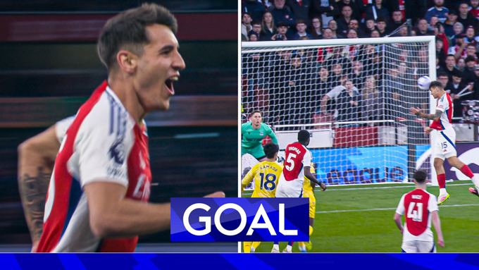 Kiwior không chỉ phòng ngự chắc chắn mà còn ghi bàn mở tỷ số cho Arsenal ở trận gặp Palace