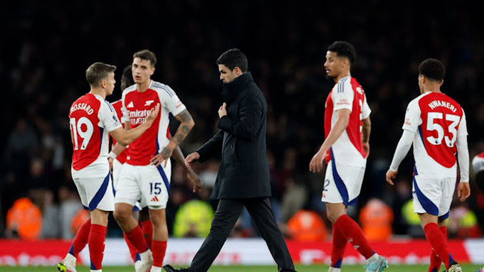 Arsenal để hòa quá nhiều ở Ngoại hạng Anh 2024/25