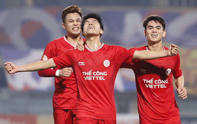 Thể Công Viettel thắng đậm nhất V.League 2024/25 cho đến hiện tại - Ảnh: Đức Cường 