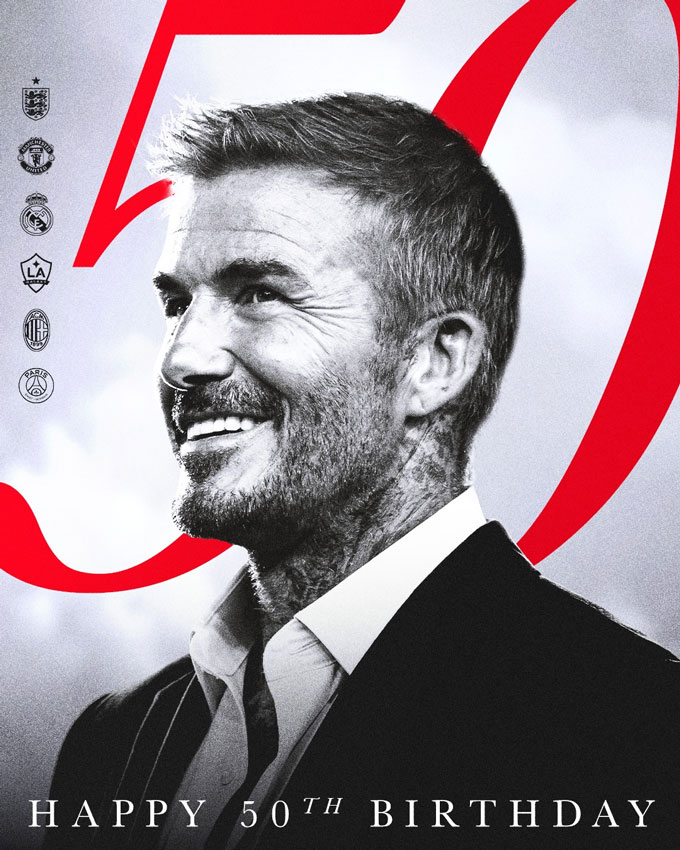 Beckham đón sinh nhật tuổi 50 vào ngày 2/5/2025