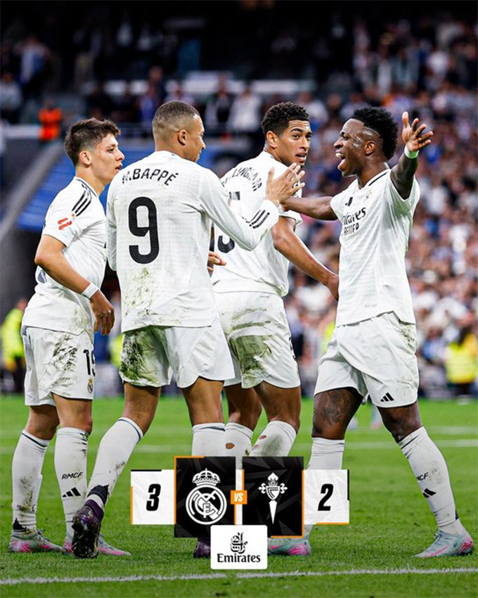 Real Madrid có chiến thắng rất vất vả trước Celta Vigo