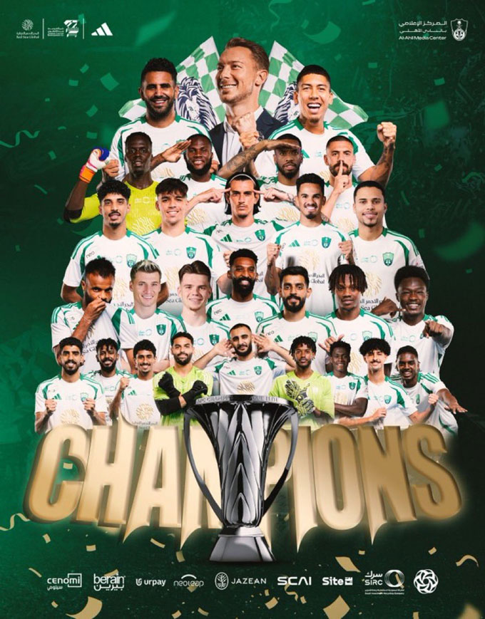 Al Ahli vừa giành chức vô địch AFC Champions League Elite 2024/25
