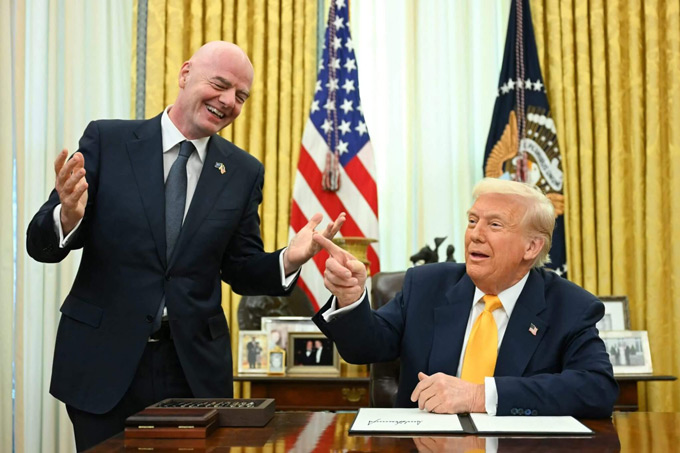 Chủ tịch FIFA, Gianni Infantino và Tổng thống Mỹ, Donald Trump