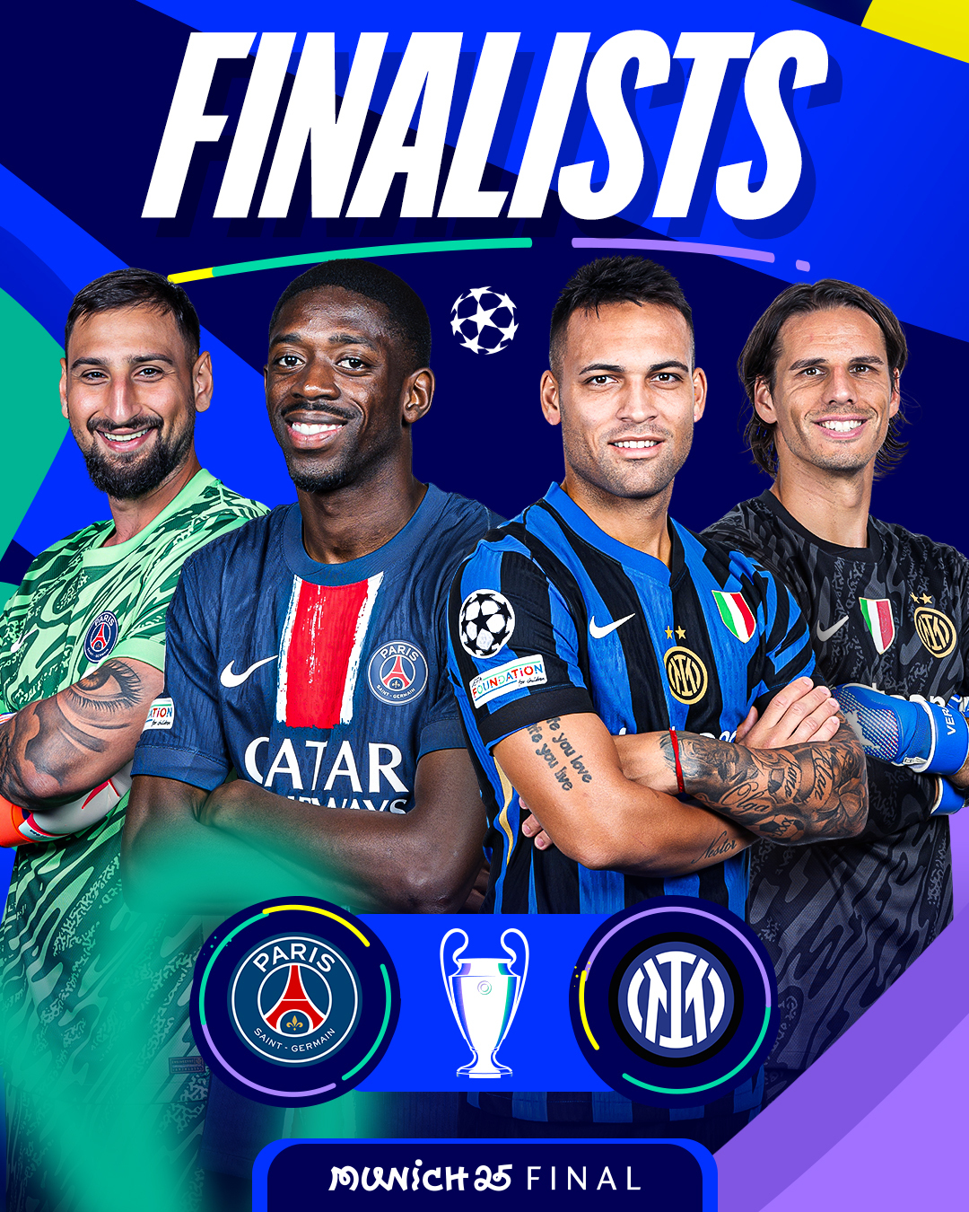 Inter sẽ giáp chiến PSG vào ngày 1/6 trong cuộc gặp gỡ đầu tiên ở Champions League
