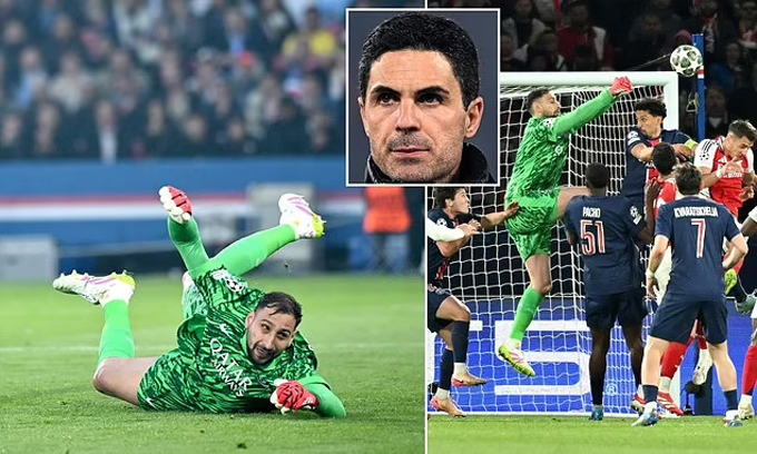 HLV Arteta cũng phải thừa nhận Arsenal thua PSG vì Donnarumma quá xuất sắc