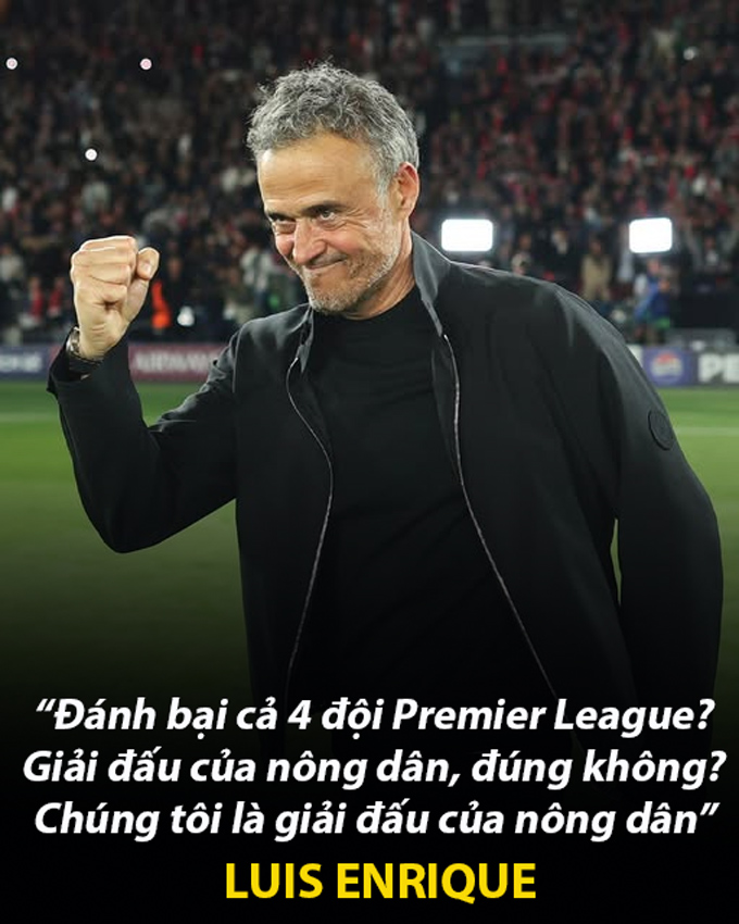Enrique có phát biểu đầy khiêu khích về Ligue 1 và Premier League
