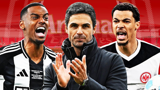 HLV Arteta muốn có Isak hoặc Ekitike để tăng cường cho hàng công của Arsenal
