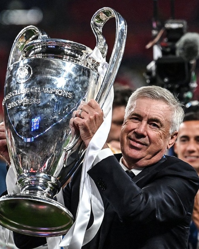 HLV Ancelotti đã giúp Real Madrid giành 3 chức vô địch Champions League