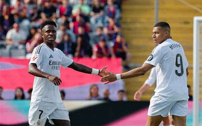 Mbappe và Vinicius tỏa sáng nhưng Real vẫn thua Barca