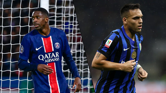 Dembele là ngôi sao nổi bật của PSG, còn phía Inter Milan có Martinez