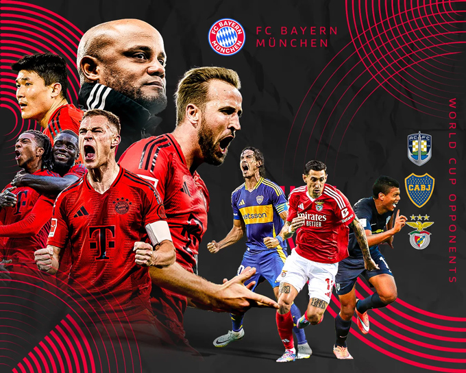 Bayern sẽ nằm chung bảng với Auckland City FC, Boca Juniors và Benfica