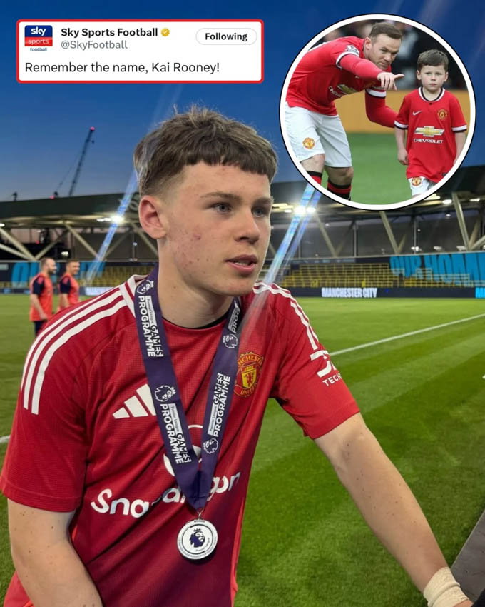 Kai Rooney có triển vọng trở thành tiền đạo xuất sắc như người bố nổi tiếng