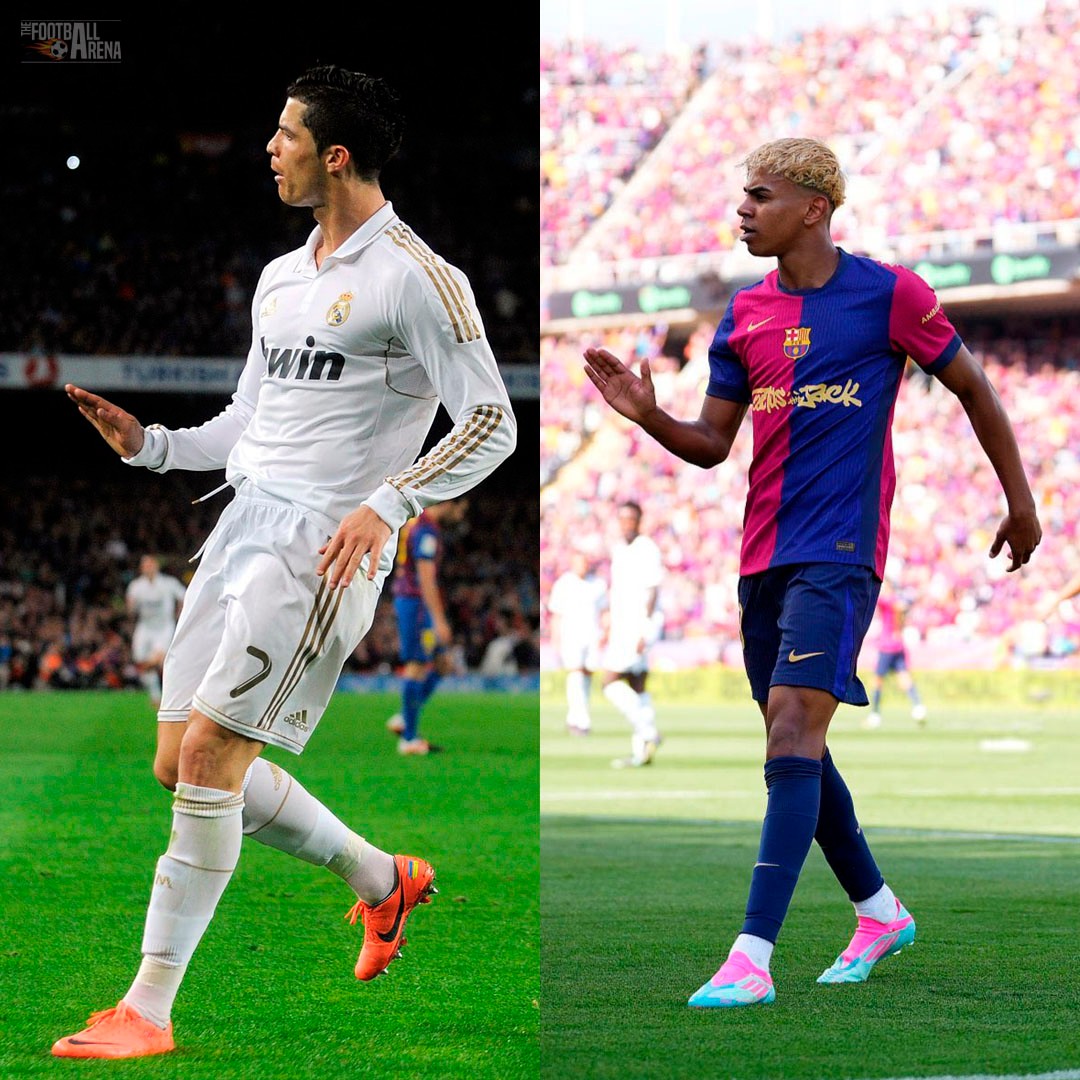Yamal ăn mừng hệt Ronaldo