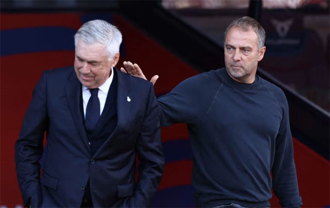 Flick thắng tuyệt đối Ancelotti ở mùa 2024/25