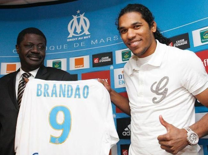 Brandao khi còn chơi cho Marseille.