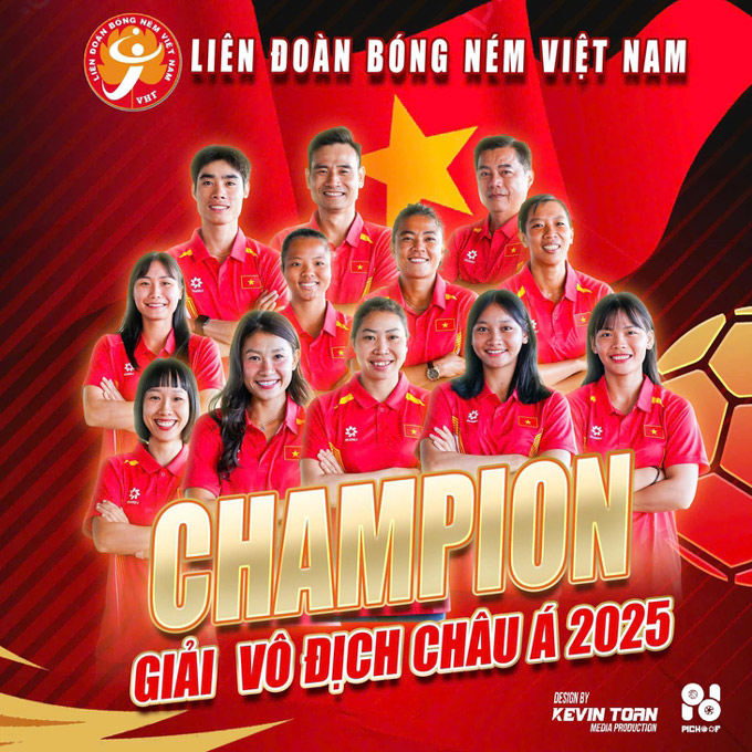 Đội tuyển bóng ném bãi biển nữ Việt Nam vô địch châu Á 2025