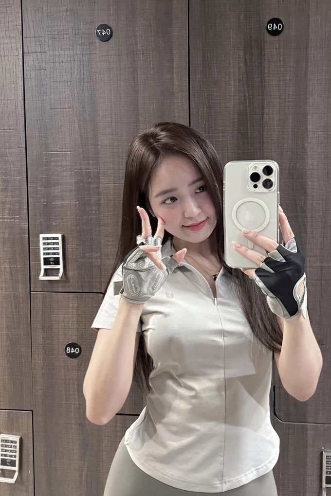 Phương Anh rất chăm chỉ tập thể thao
