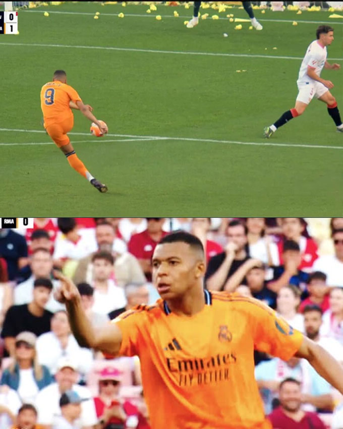 Mbappe không thường xuyên sút xa nhưng cứ sút là có siêu phẩm như ở trận gặp Sevilla