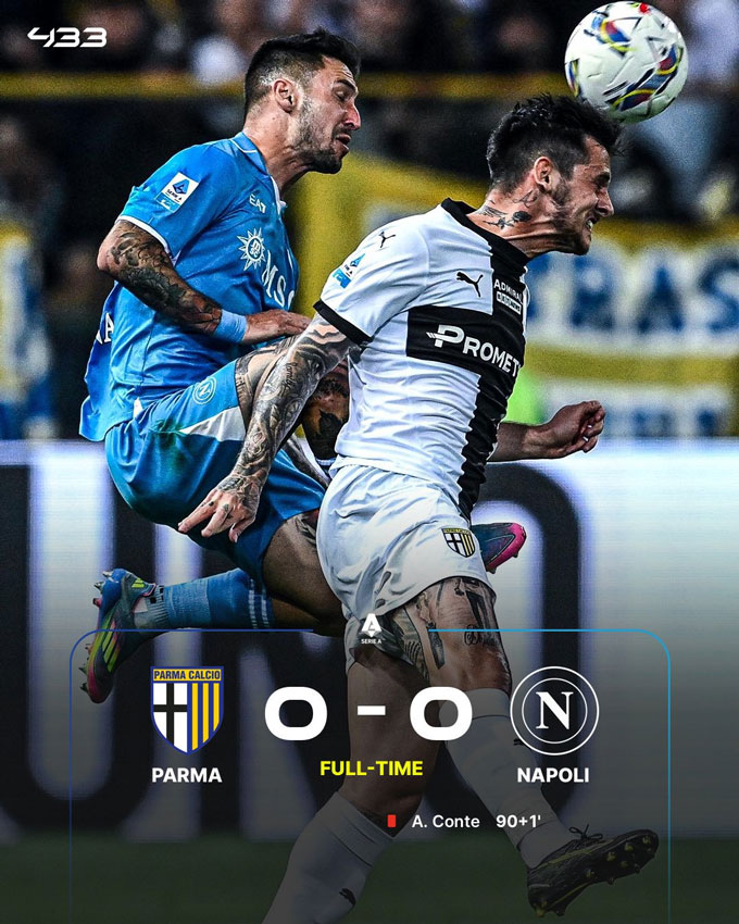 Đội đầu bảng Napoli bị Parma cầm hòa 0-0